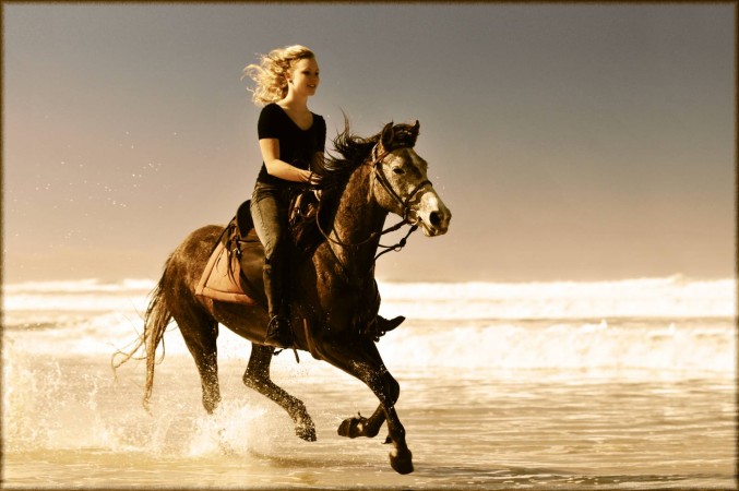 Galloping on Beach